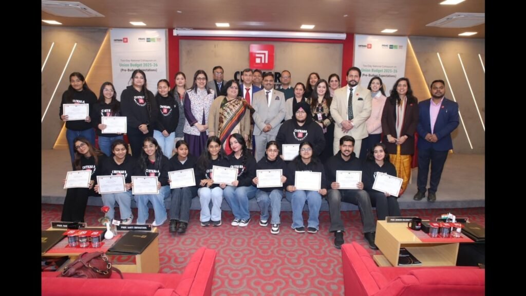 ਚਿਟਾਕਾਰਾ ਯੂਨੀਵਰਸਿਟੀ ਦੋ ਦਿਨਾਂ ਦੀ ਰਾਸ਼ਟਰੀ ਗੱਲਬਾਤ ਨੇ ਕੇਂਦਰੀ ਬਜਟ 2025-26 ‘ਤੇ ਦੋ ਦਿਨਾਂ ਰਾਸ਼ਟਰੀ ਗੱਲਬਾਤ ਕੀਤੀ