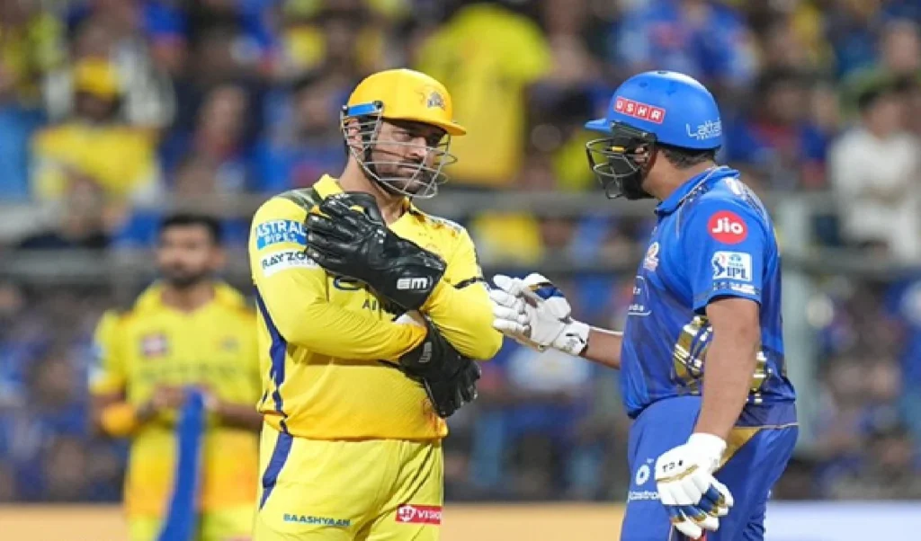 ਆਈਪੀਐਲ 2025: ਰੋਹਿਤ ਸ਼ਰਮਾ ਅਤੇ ਐਮਐਸ ਧੋਨੀ ਦੇ ਬਾਂਡ ਦੀ ਵੈਲਹਾਈਡ ਵਿੱਚ ਪ੍ਰਸੰਸਾ ਕੀਤੀ ਗਈ ਹੈ, ਵੀਡੀਓ ਵੇਖੋ