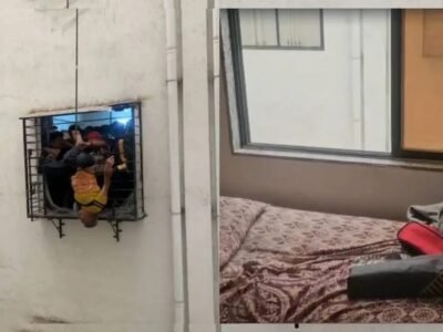 10ਵੀਂ ਮੰਜ਼ਿਲ ਤੋਂ ਡਿੱਗਿਆ ਬਜ਼ੁਰਗ, 8ਵੀਂ ਮੰਜ਼ਿਲ ਦੀ ਗਰਿੱਲ 'ਤੇ ਲਟਕਿਆ ਨਾਟਕੀ ਢੰਗ ਨਾਲ ਬਚਾਅ | ਵੀਡੀਓ