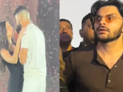 ਗਾਇਕ ਏਪੀ ਢਿੱਲੋਂ ਨੇ ਸਟੇਜ 'ਤੇ ਤਾਰਾ ਸੁਤਾਰੀਆ ਨੂੰ ਚੁੰਮਿਆ! ਬੁਆਏਫ੍ਰੈਂਡ ਵੀਰ ਪਹਾੜੀਆ ਦੇ ਚਿਹਰੇ ਦੇ ਹਾਵ-ਭਾਵ ਨੇ ਸੋਸ਼ਲ ਮੀਡੀਆ 'ਤੇ ਹਲਚਲ ਮਚਾ ਦਿੱਤੀ ਹੈ