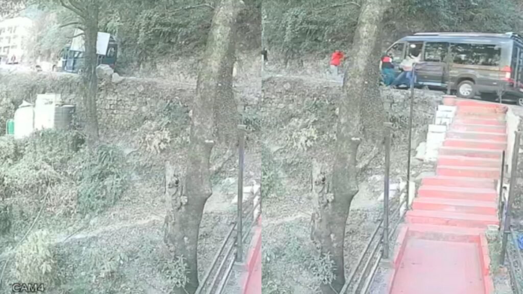 ਡਲਹੌਜ਼ੀ ਨੇੜੇ ਟੂਰਿਸਟ ਵੈਨ ਢਲਾਨ ਤੋਂ ਹੇਠਾਂ ਡਿੱਗੀ; ਕੈਮਰੇ ‘ਚ ਕੈਦ ਯਾਤਰੀਆਂ ਦਾ ਨਾਟਕੀ ਢੰਗ ਨਾਲ ਫਰਾਰ | ਦੇਖੋ