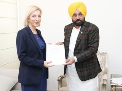 ਮਾਨ ਨੇ ਰਾਜ ਨੂੰ ਨਿਰਮਾਣ ਹੱਬ ਵਜੋਂ ਵਿਕਸਤ ਕਰਨ ਲਈ ਯੂਕੇ ਨਾਲ ਰਣਨੀਤਕ ਗੱਠਜੋੜ ਦੀ ਮੰਗ ਕੀਤੀ