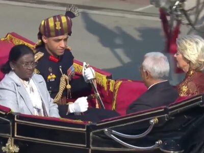 ਗਣਤੰਤਰ ਦਿਵਸ 2026: ਰਾਸ਼ਟਰਪਤੀ ਮੁਰਮੂ, ਮੁੱਖ ਮਹਿਮਾਨ ਪਰੇਡ ਲਈ ਰਵਾਇਤੀ 'ਬੱਗੀ' ਵਿੱਚ ਸਵਾਰ | ਵੀਡੀਓ