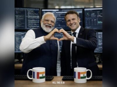 'ਜਦੋਂ ਦੋਸਤ ਜੁੜਦੇ ਹਨ': ਮੈਕਰੋਨ ਨੇ ਏਆਈ ਪ੍ਰਭਾਵ ਸੰਮੇਲਨ ਤੋਂ ਪਹਿਲਾਂ ਪੀਐਮ ਮੋਦੀ ਨਾਲ ਏਆਈ ਦੁਆਰਾ ਤਿਆਰ ਕੀਤੀ 'ਦਿਲ' ਫੋਟੋ ਸਾਂਝੀ ਕੀਤੀ