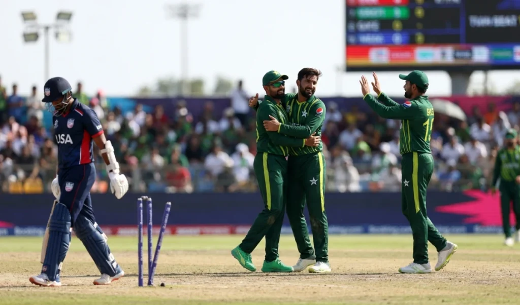 ਟੀ-20 ਵਿਸ਼ਵ ਕੱਪ: ਫਰਹਾਨ ਦੇ ਤੂਫਾਨ ਤੋਂ ਬਾਅਦ ਸਪਿਨਰਾਂ ਨੇ ਮਚਾਈ ਤਬਾਹੀ, ਪਾਕਿਸਤਾਨ ਨੇ ਅਮਰੀਕਾ ਨੂੰ ਹਰਾਇਆ