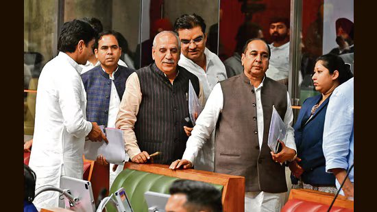 ਹਰਿਆਣਾ ਬਜਟ ਸੈਸ਼ਨ: ਵੀਬੀ-ਜੀ ਰੈਮ ਜੀ ਐਕਟ ‘ਤੇ ਮਤੇ ਨੂੰ ਲੈ ਕੇ ਹੰਗਾਮੇ ਤੋਂ ਬਾਅਦ ਕਾਂਗਰਸ ਨੇ ਵਾਕਆਊਟ ਕੀਤਾ