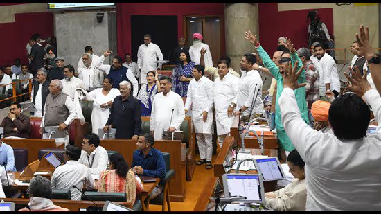 ਹਰਿਆਣਾ ਦਾ ਬਜਟ ਸੈਸ਼ਨ: ਰਾਜ ਸਭਾ ਚੋਣਾਂ ਦੇ ਝਟਕਿਆਂ ਤੋਂ ਬਾਅਦ ਕਾਂਗਰਸ ਨੇ ਸਦਨ ਦੀ ਕਾਰਵਾਈ ਰੋਕ ਦਿੱਤੀ