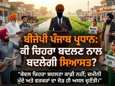 📰 ਪੰਜਾਬ ਵਿੱਚ ਬੀਜੇਪੀ ਦੀ ਸਿਆਸੀ ਚੁਣੌਤੀ: ਕੀ ਸਿਰਫ਼ ਨਵਾਂ ਪ੍ਰਧਾਨ ਬਦਲ ਸਕੇਗਾ ਹਾਲਾਤ?