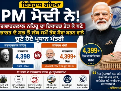 PM Modi Record: ਨਰਿੰਦਰ ਮੋਦੀ ਬਣੇ ਭਾਰਤ ਦੇ ਸਭ ਤੋਂ ਲੰਬੇ ਸਮੇਂ ਤੱਕ ਸੇਵਾ ਨਿਭਾਉਣ ਵਾਲੇ ਚੁਣੇ ਹੋਏ ਪ੍ਰਧਾਨ ਮੰਤਰੀ