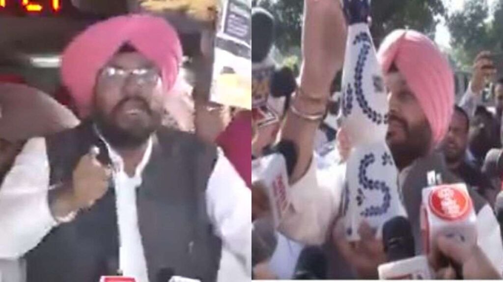 ਪੰਜਾਬ ਵਿਧਾਨ ਸਭਾ ‘ਚ ਕਾਂਗਰਸ ਤੇ ‘ਆਪ’ ਵਿਚਾਲੇ ਝੜਪ, ਸ਼ਰਾਬ ਦੀ ਬੋਤਲ ਲੈ ਕੇ ਪਹੁੰਚੇ ਬਿੱਟੂ